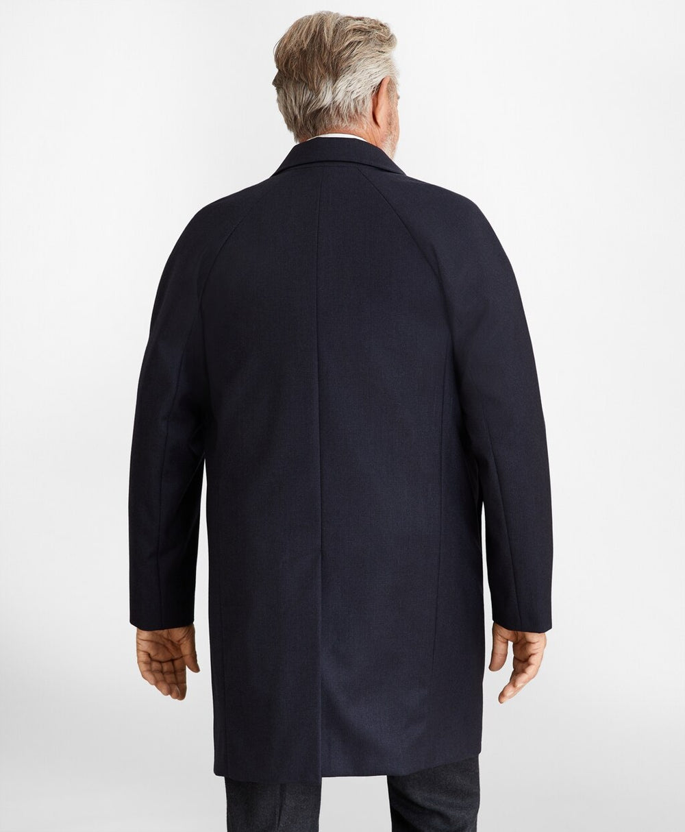 Water-Repellent Wool Raglan Trench Coat