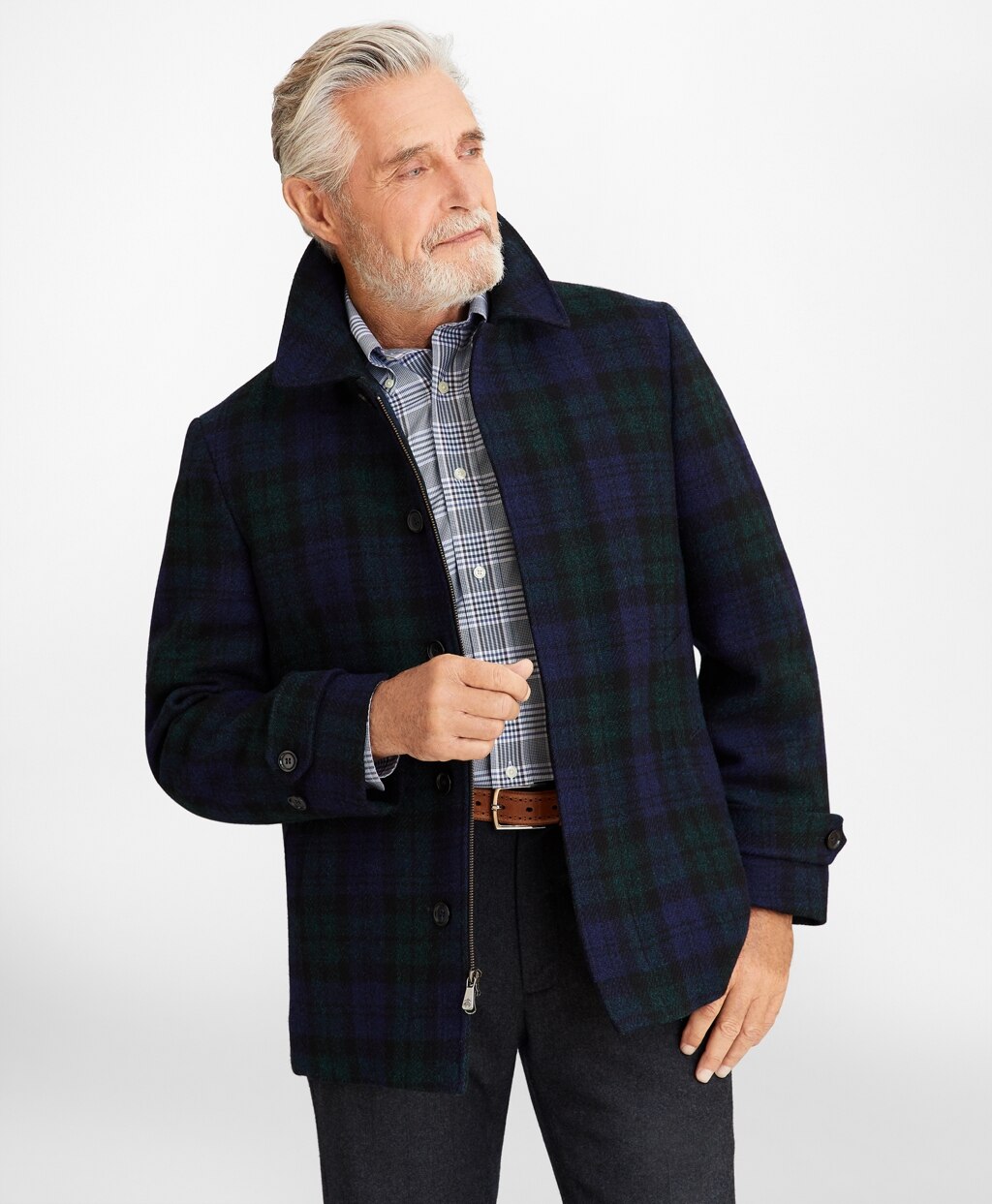 Harris Tweed Black Watch Walking Coat