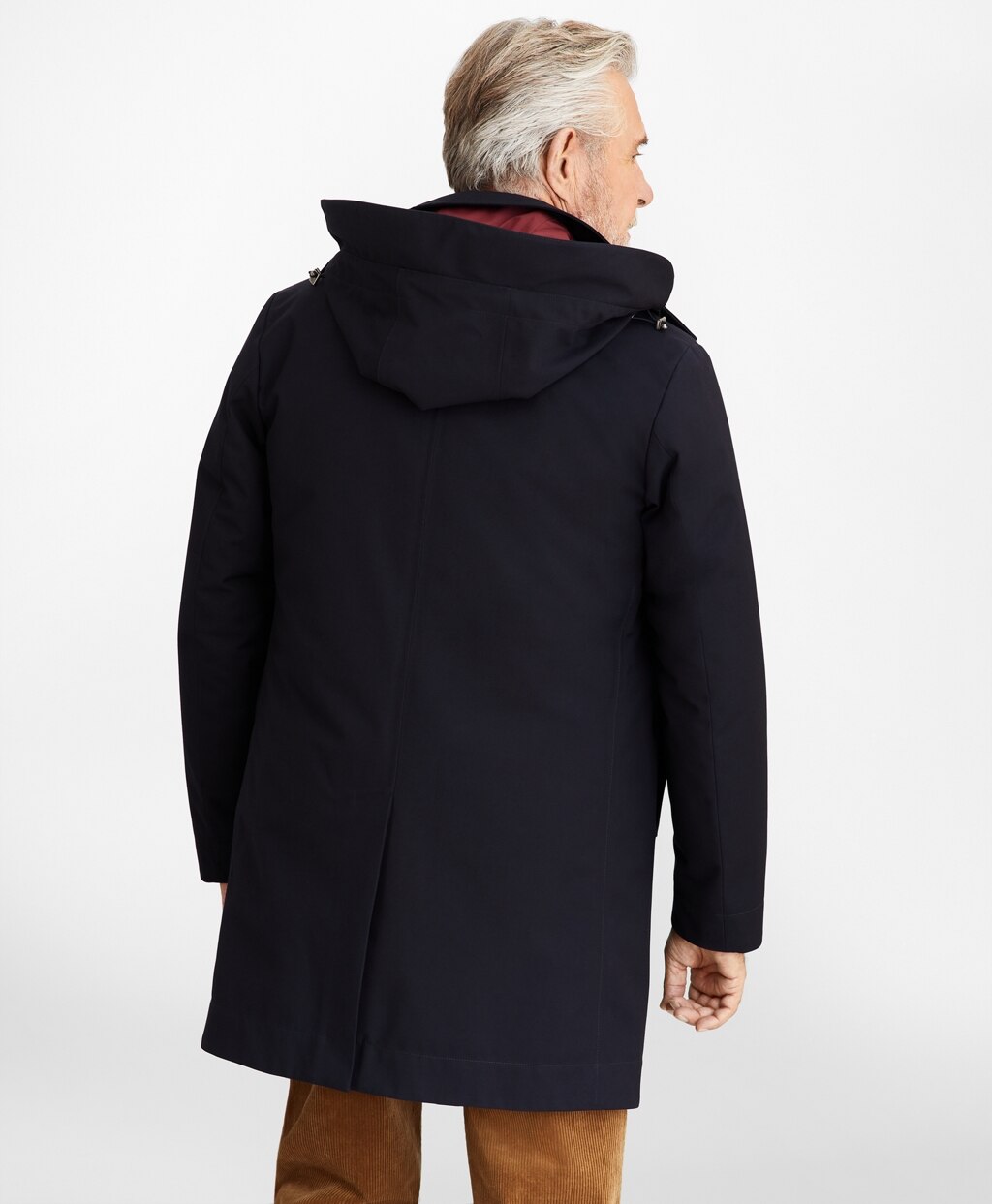 Bonded Twill Hooded Topcoat