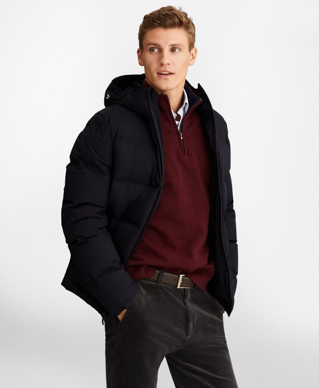 Quilted Down Puffer Coat