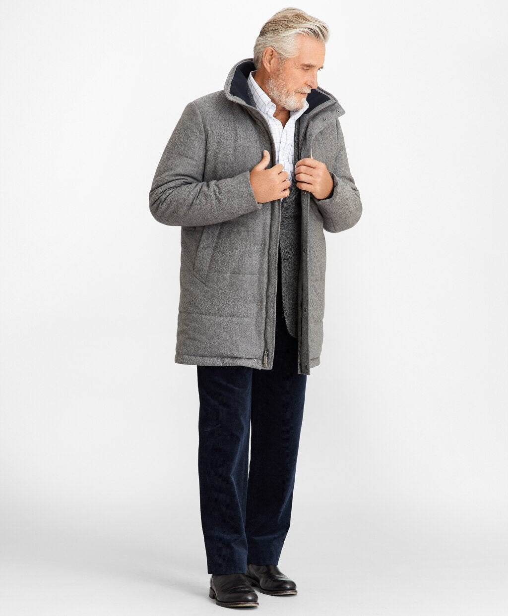 Flannel Puffer Coat