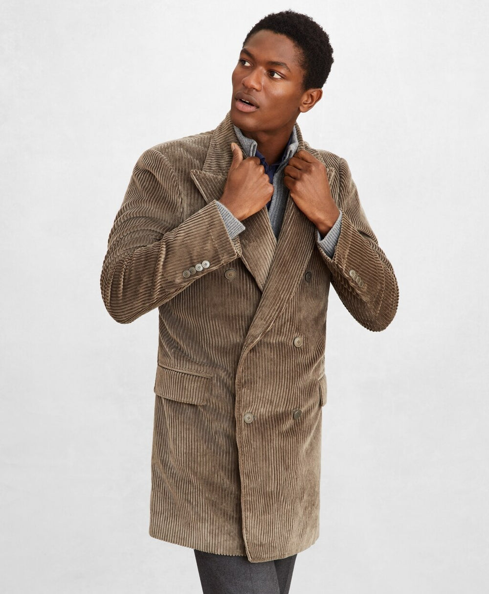 Golden Fleece® Double-Breasted Corduroy Topcoat
