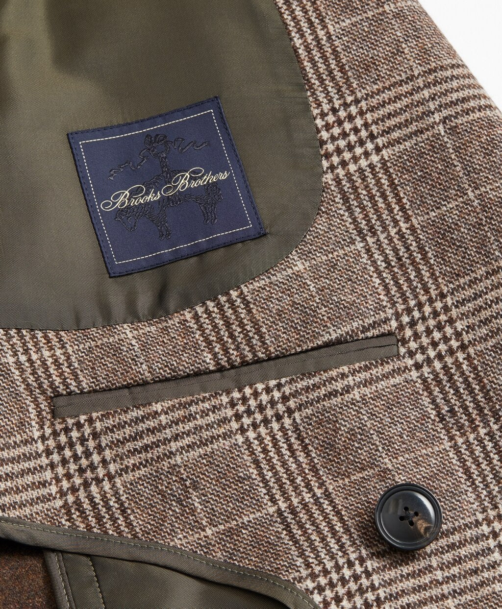 Golden Fleece® Double-Breasted Plaid Topcoat