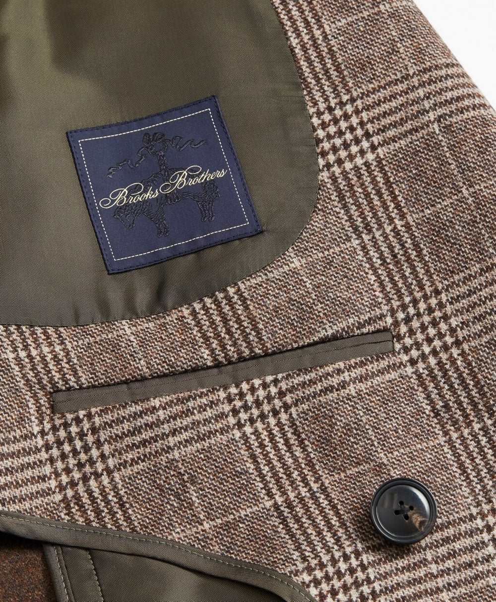 Golden Fleece® Double-Breasted Plaid Topcoat