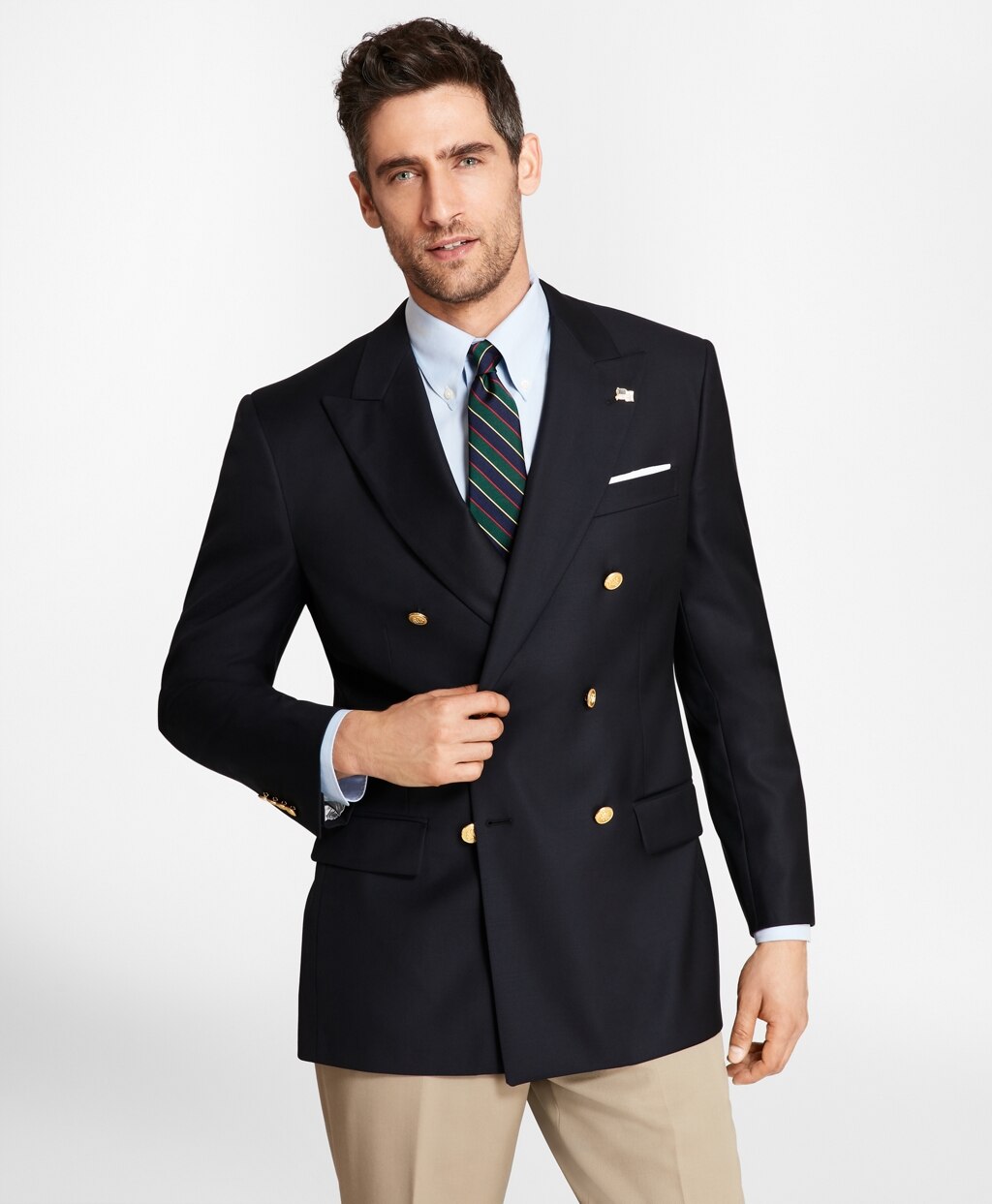 Country Club Madison Fit Saxxon™ Wool Double-Breasted Blazer