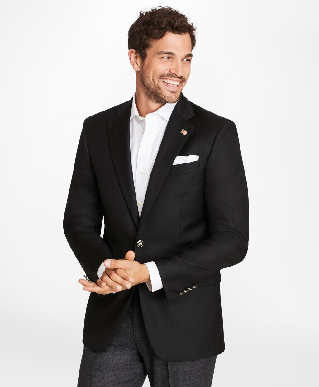 Country Club Madison Fit Saxxon™ Wool Two-Button Blazer