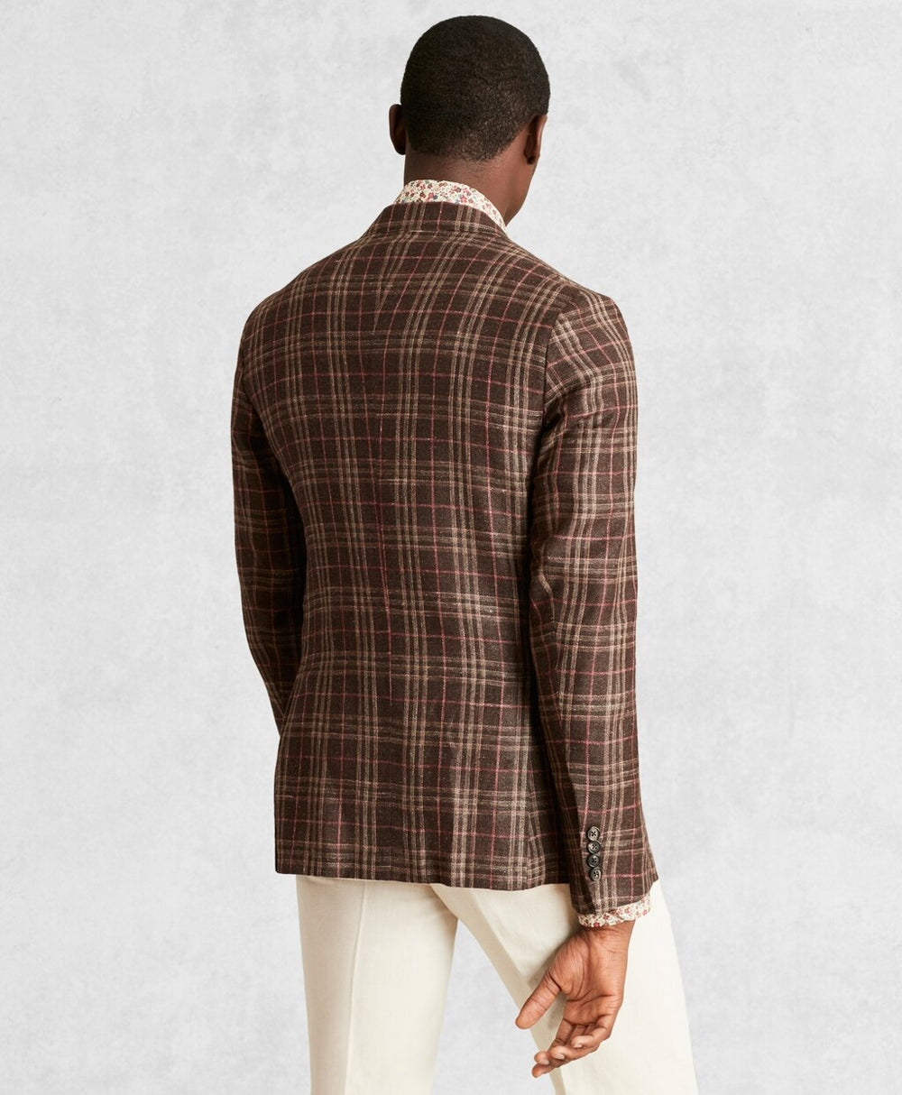 Golden Fleece® Silk-Blend Plaid Sport Coat