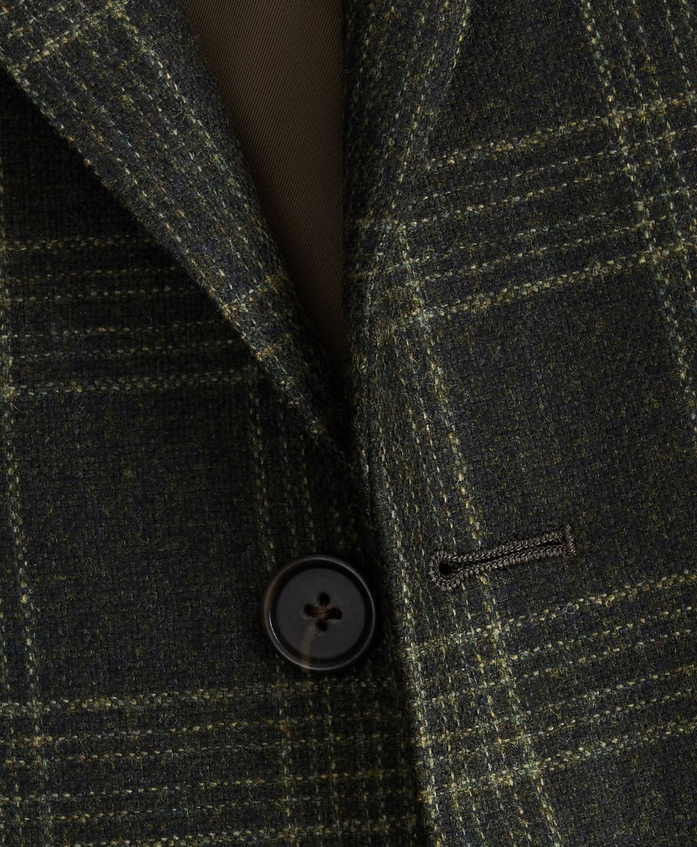 Regent Fit Green Plaid Sport Coat
