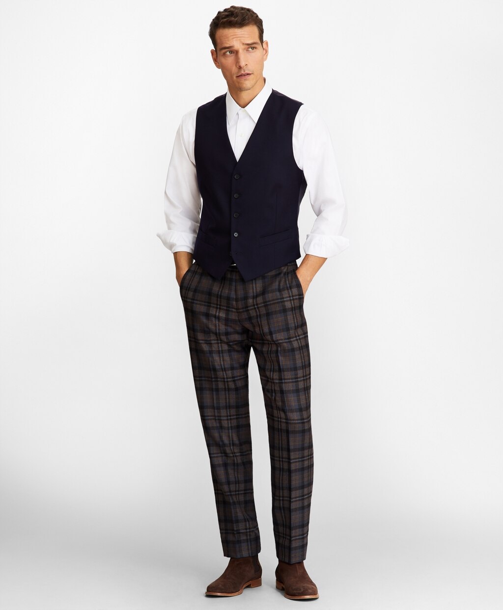 Five-Button Flannel Vest