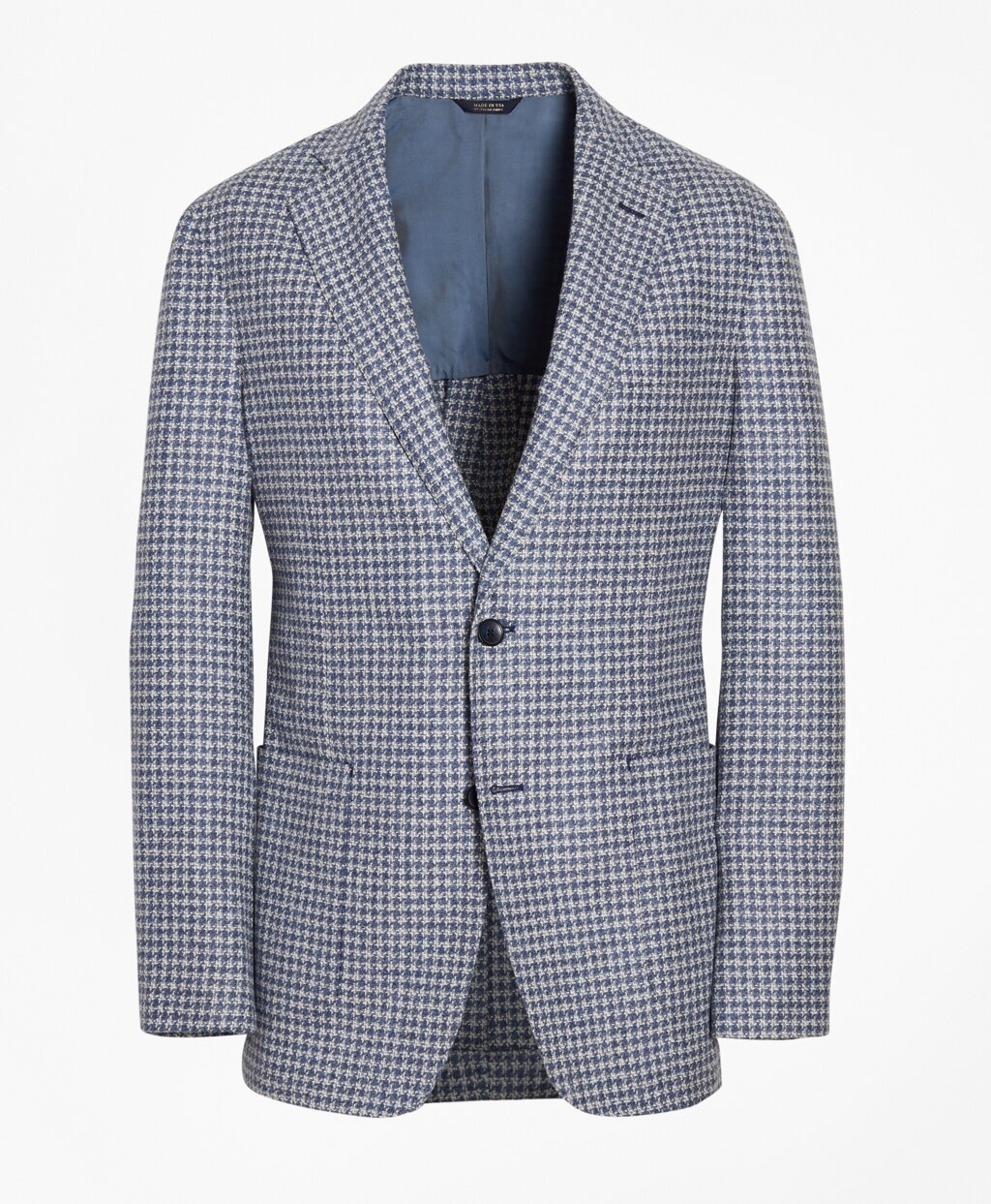 Golden Fleece® Wool-Blend Houndstooth Blue Sport Coat