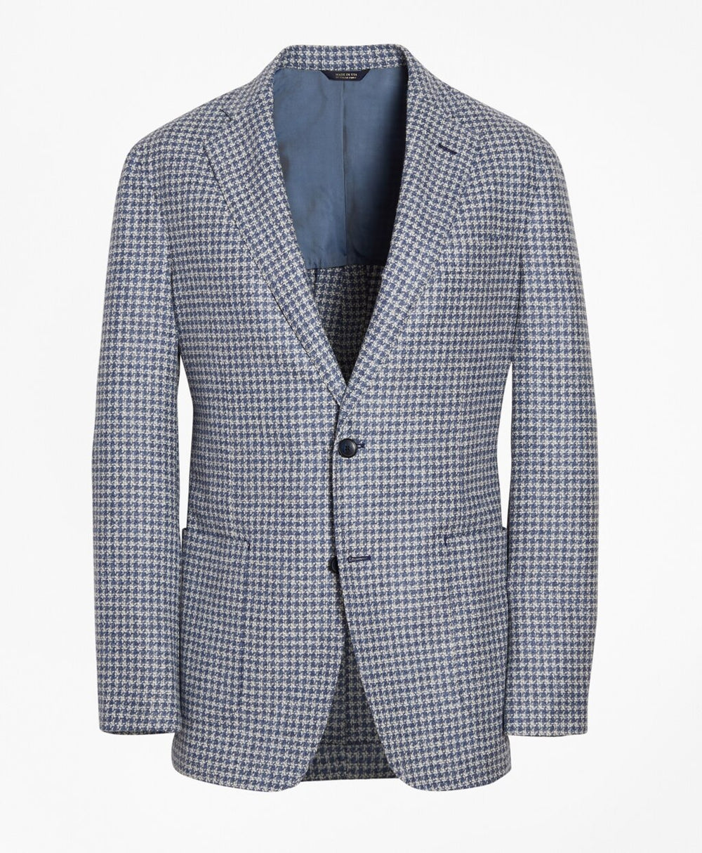 Golden Fleece® Wool-Blend Houndstooth Blue Sport Coat