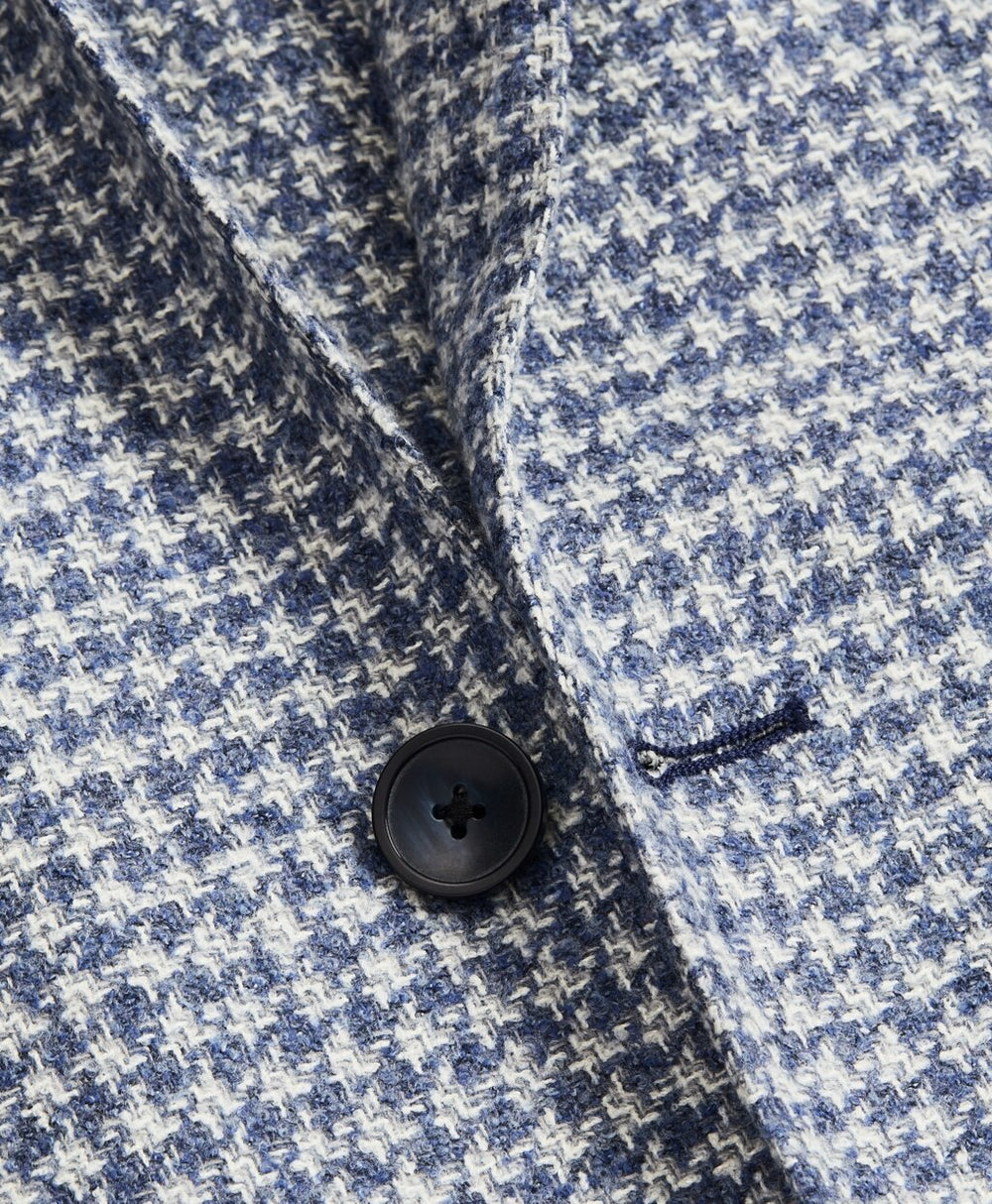 Golden Fleece® Wool-Blend Houndstooth Blue Sport Coat
