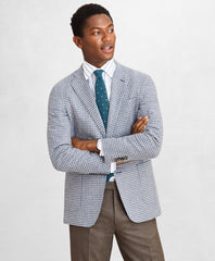 Golden Fleece® Wool-Blend Houndstooth Blue Sport Coat