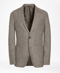 Golden Fleece® Wool-Blend Houndstooth Brown Sport Coat