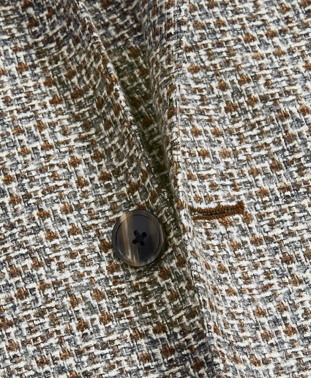 Golden Fleece® Wool-Blend Houndstooth Brown Sport Coat