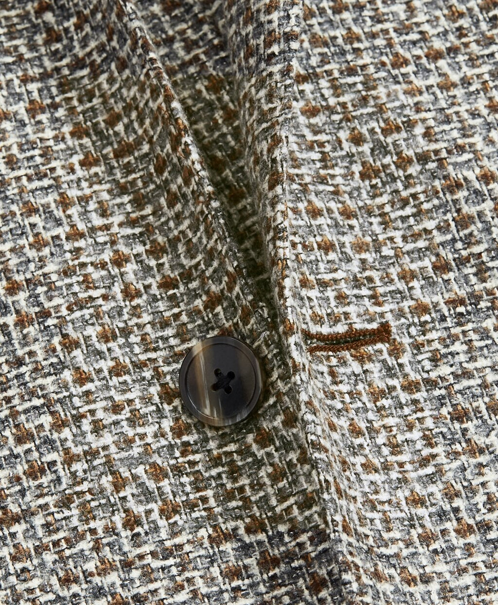 Golden Fleece® Wool-Blend Houndstooth Brown Sport Coat