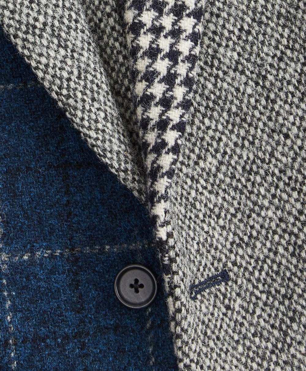 Regent Fit Harris Tweed Mixed Pattern Sport Coat