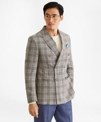 Regent Fit Double-Breasted Check Sport Coat