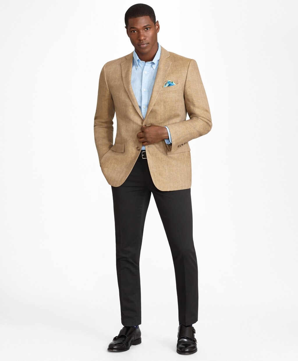 Regent Fit Two-Button Linen Sport Coat
