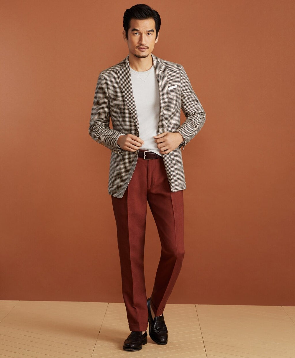 Golden Fleece® BrooksCloud™ Silk-Linen-Cotton Houndstooth Sport Coat