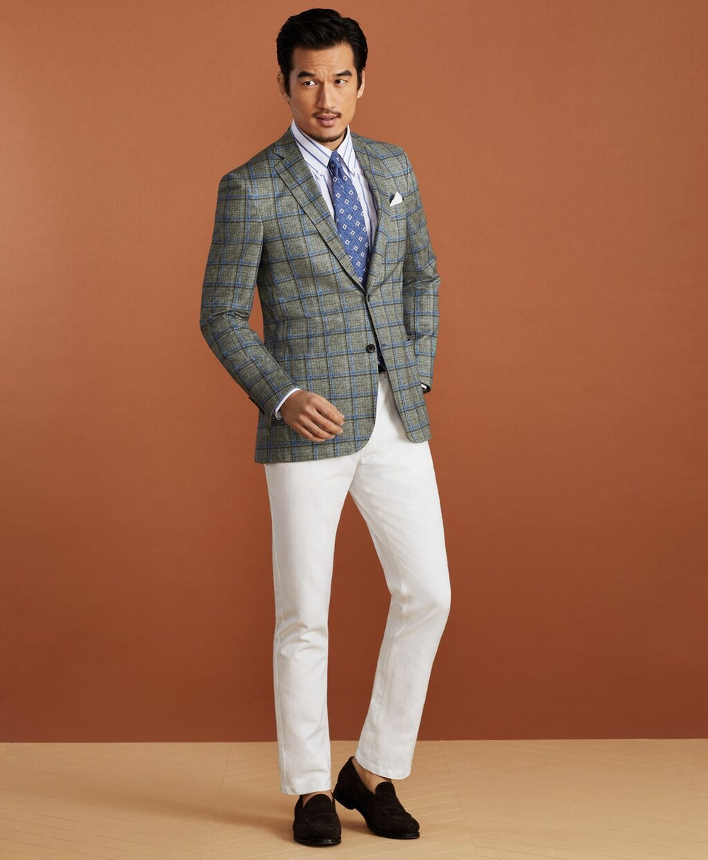 Golden Fleece® Linen-Cotton Plaid Sport Coat