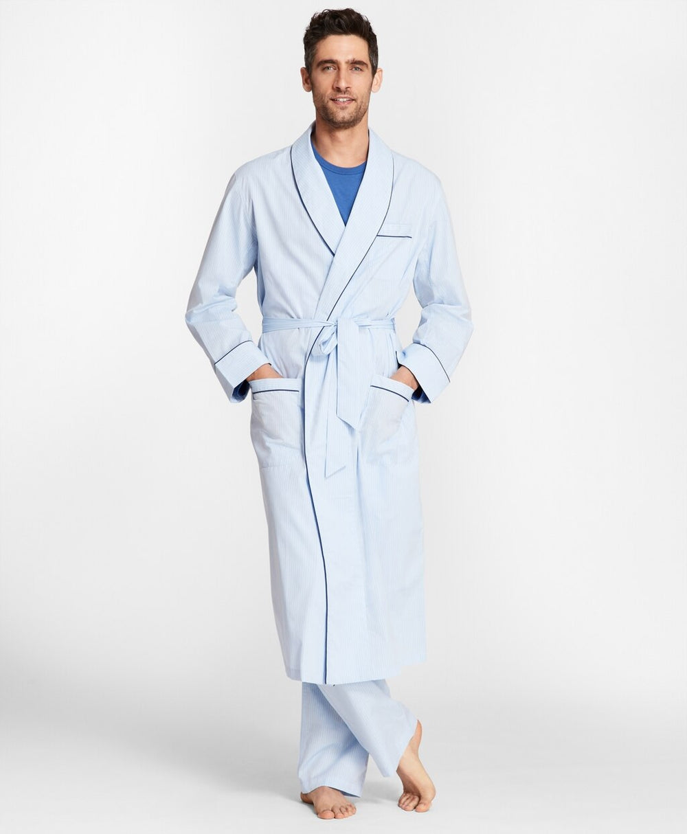 Pin-Dot Stripe Robe