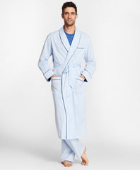Pin-Dot Stripe Robe