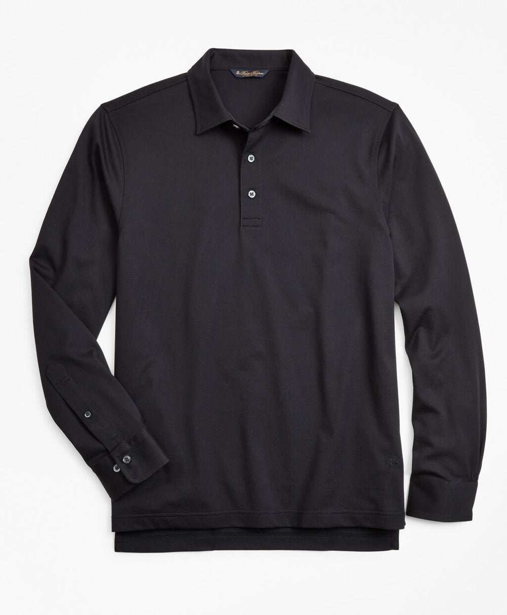 Premium Extra-Fine Supima® Cotton Pique Long-Sleeve Polo
