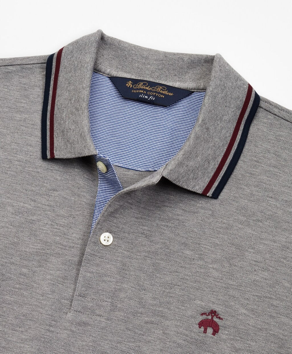 Slim Fit Stripe Trim Polo Shirt