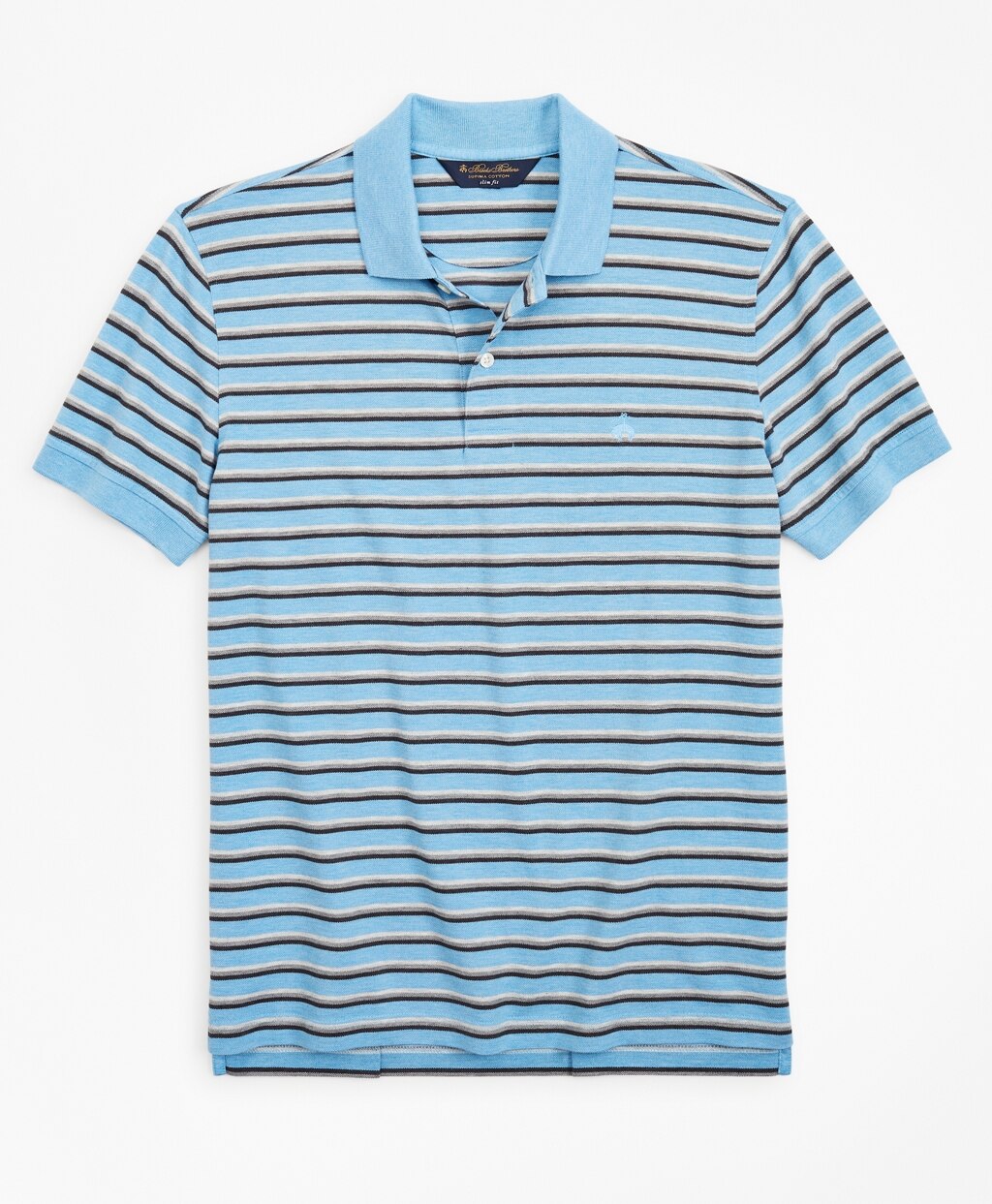 Slim Fit Heathered Stripe Polo Shirt