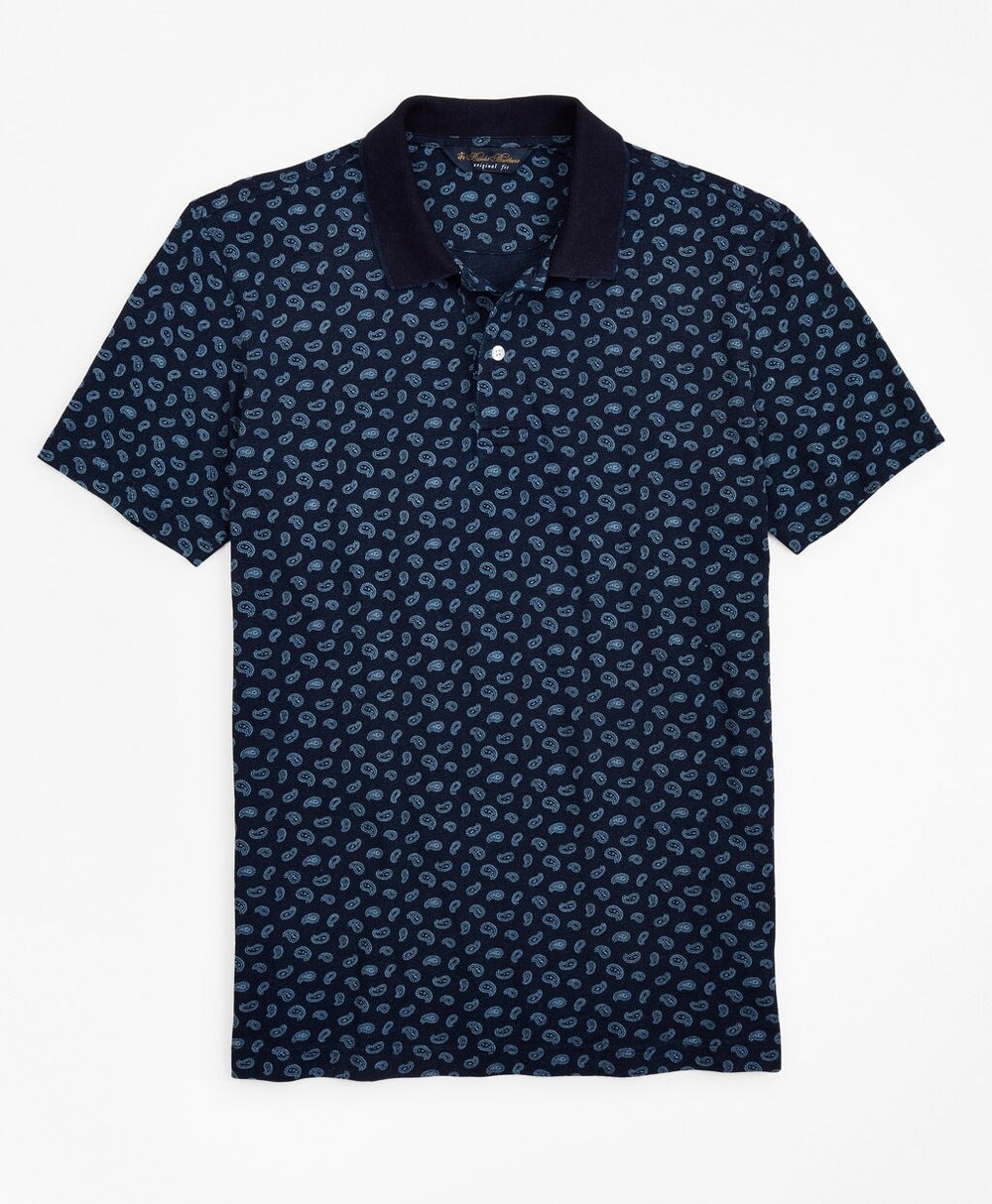 Original Fit Indigo Printed Paisley Polo Shirt