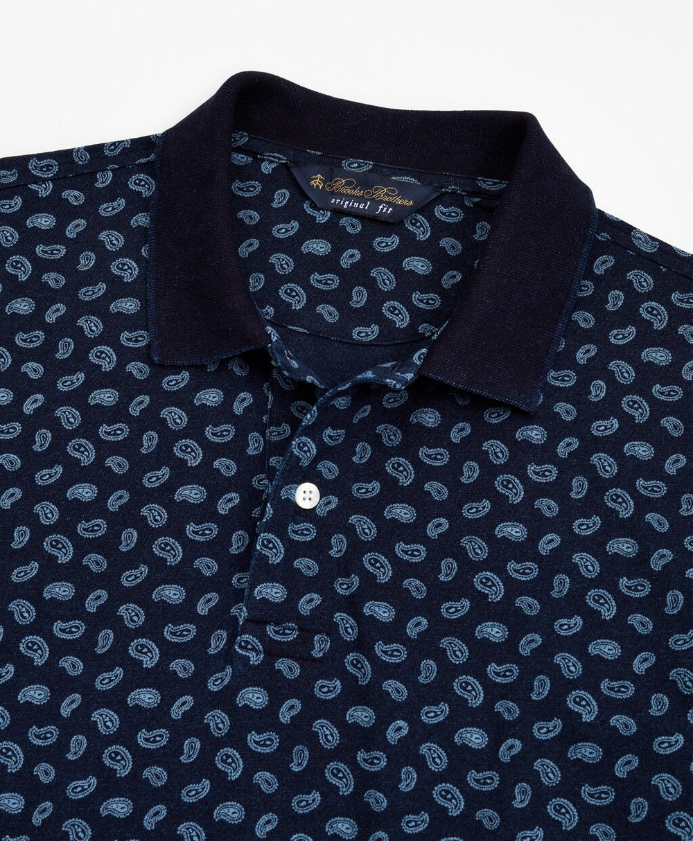 Original Fit Indigo Printed Paisley Polo Shirt