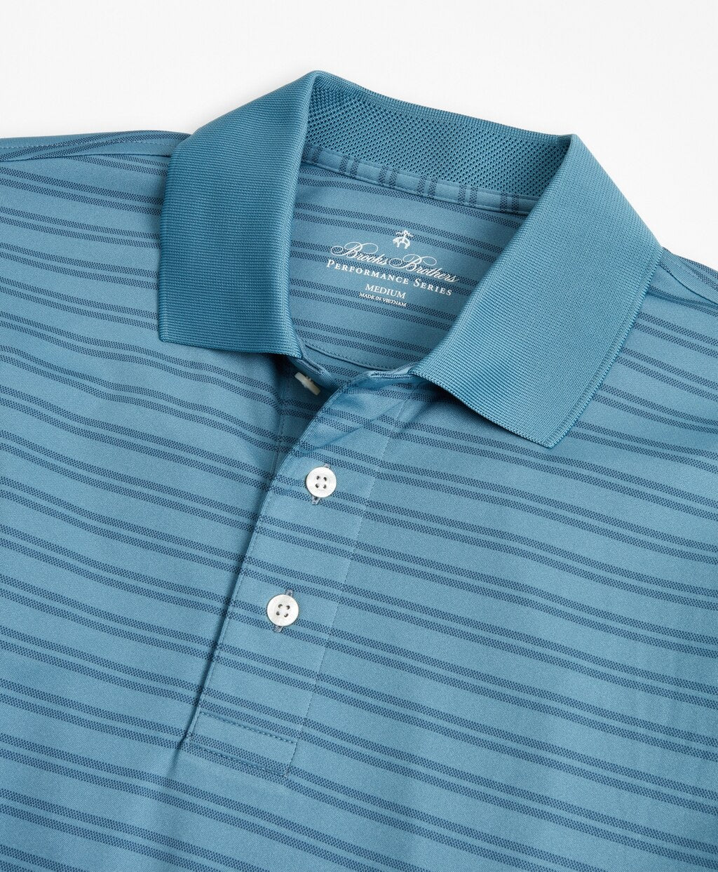 Performance Series Textured Double-Stripe Polo Shirt