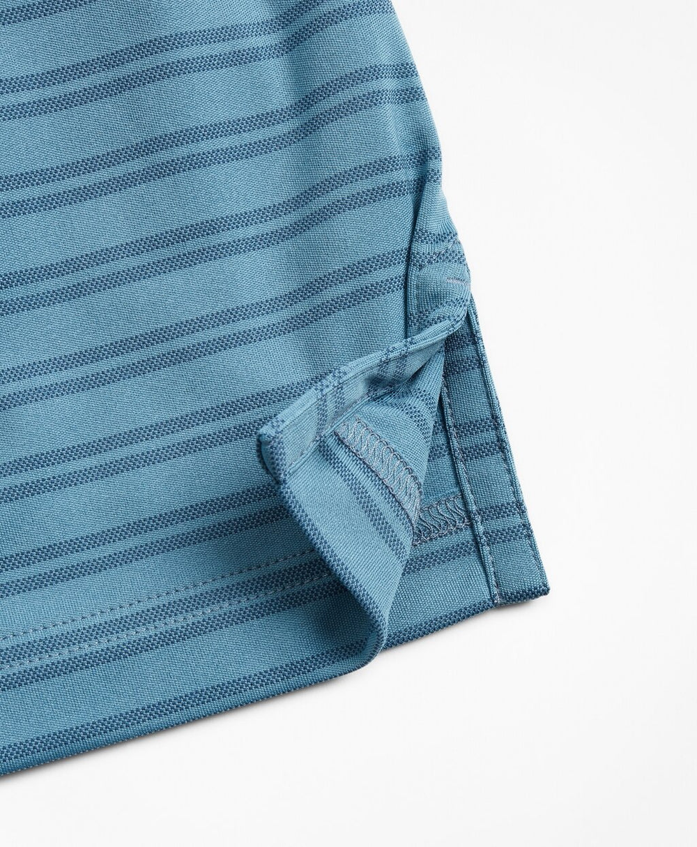 Performance Series Textured Double-Stripe Polo Shirt