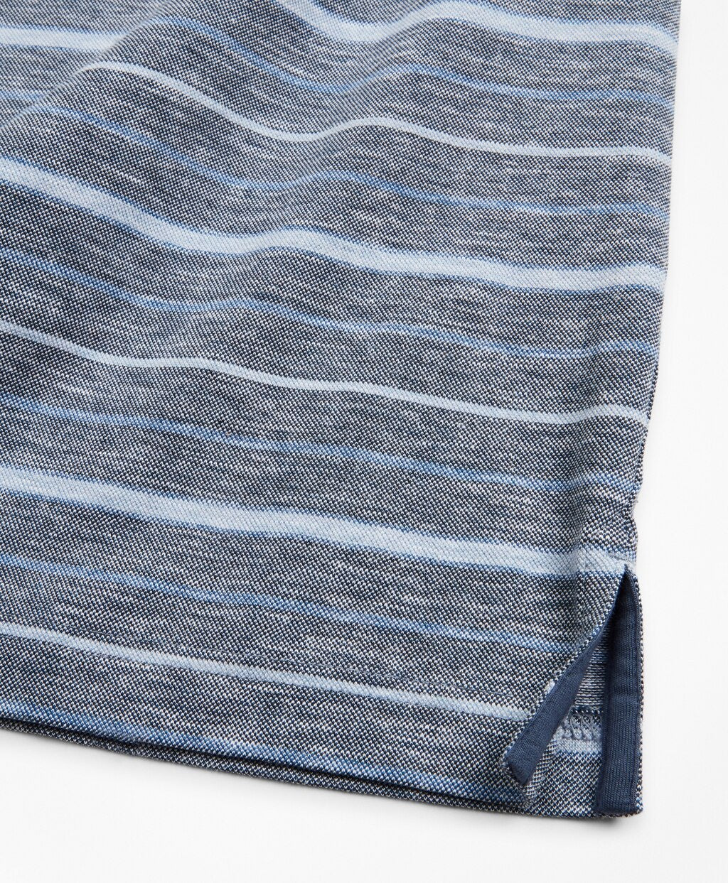 Original Fit Cotton and Linen Stripe Polo Shirt