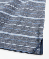 Original Fit Cotton and Linen Stripe Polo Shirt