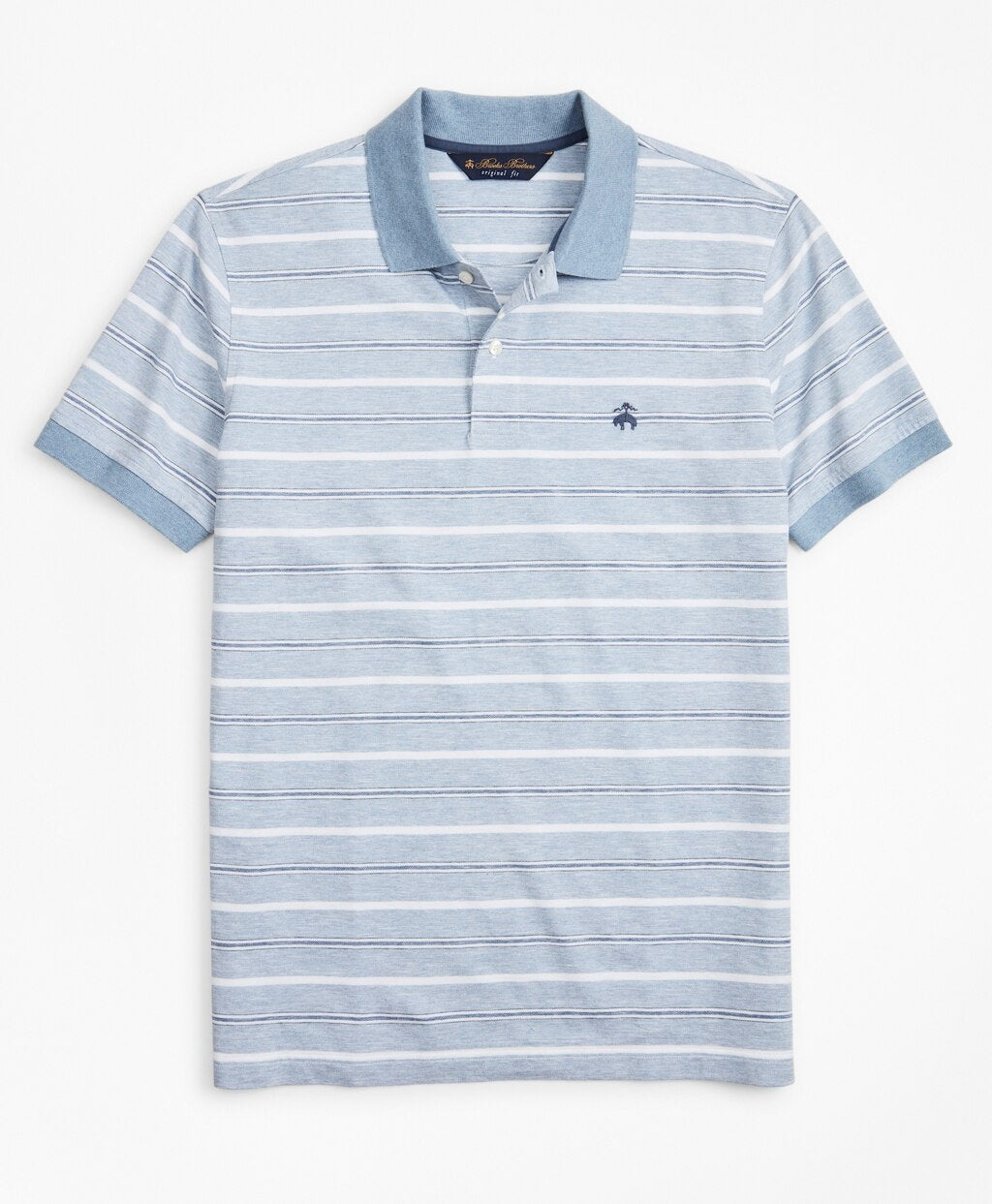 Original Fit Cotton and Linen Stripe Polo Shirt