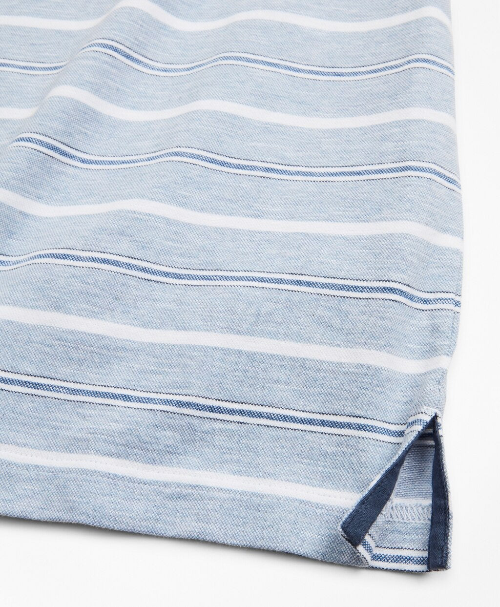 Original Fit Cotton and Linen Stripe Polo Shirt