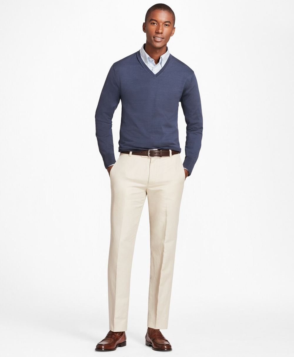 Milano Fit Linen and Cotton Chino Pants