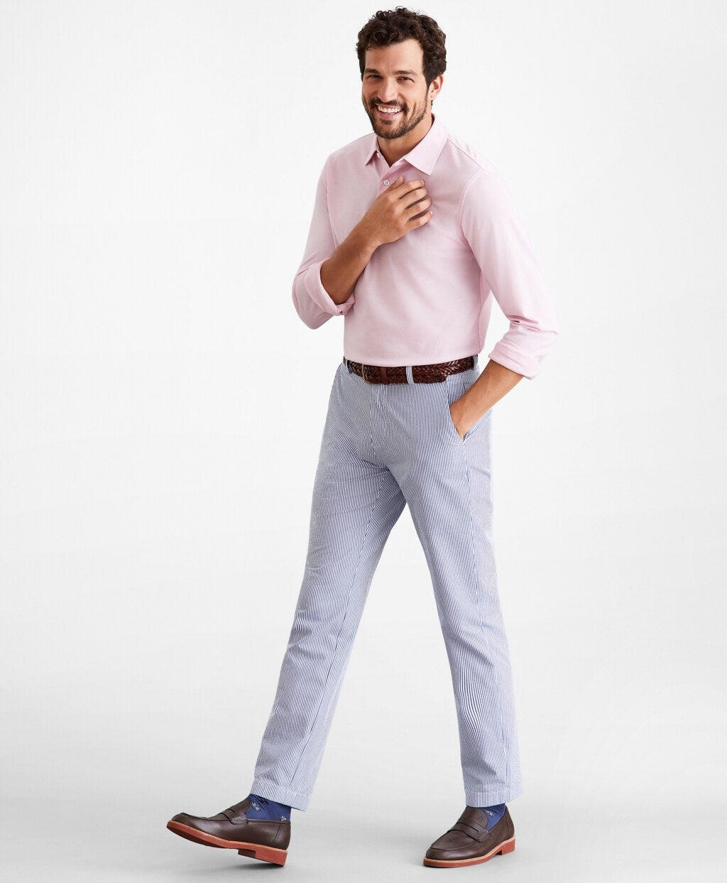 Milano Fit Stripe Seersucker Pants