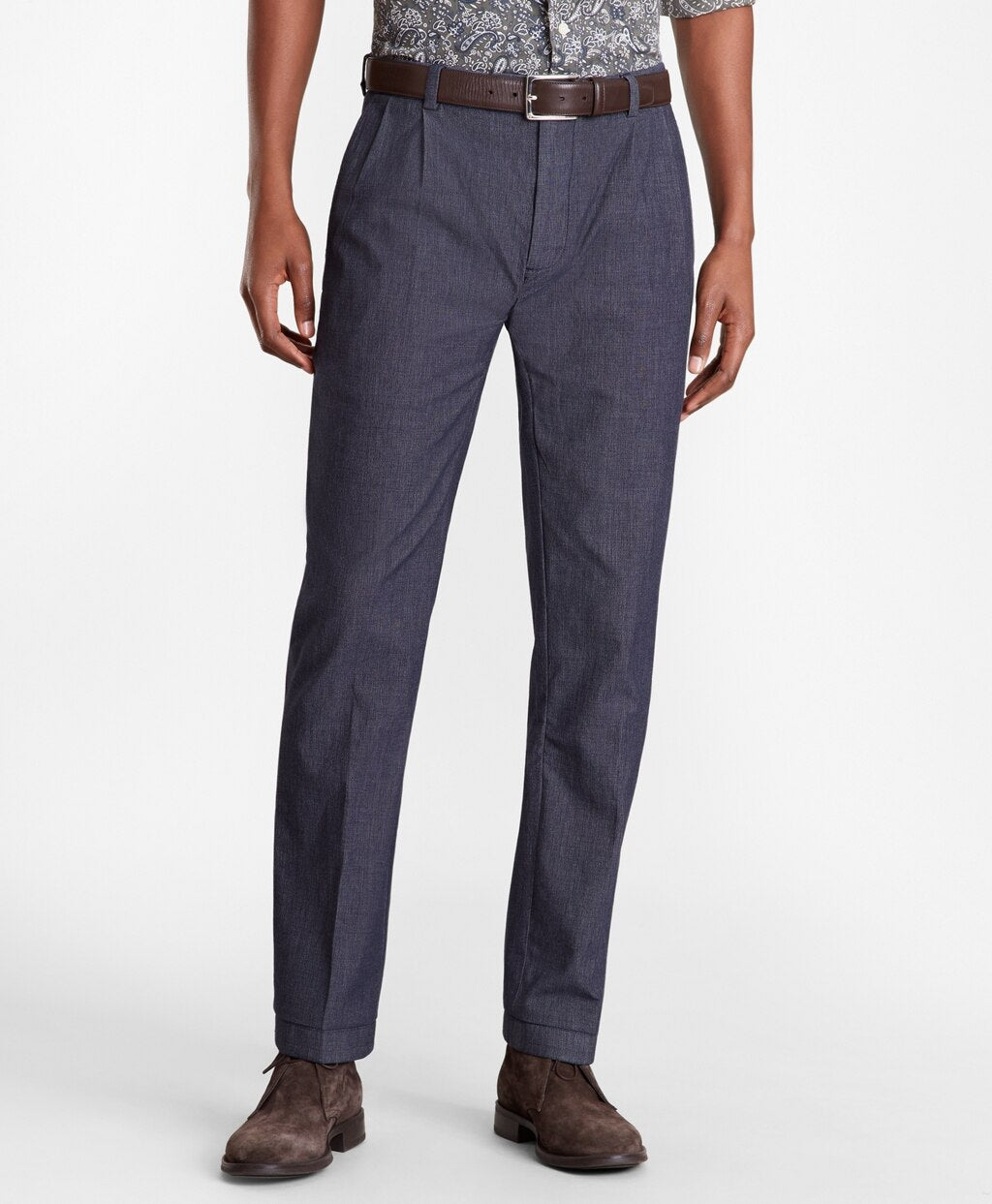 Soho Fit Indigo Double-Pleat Pants