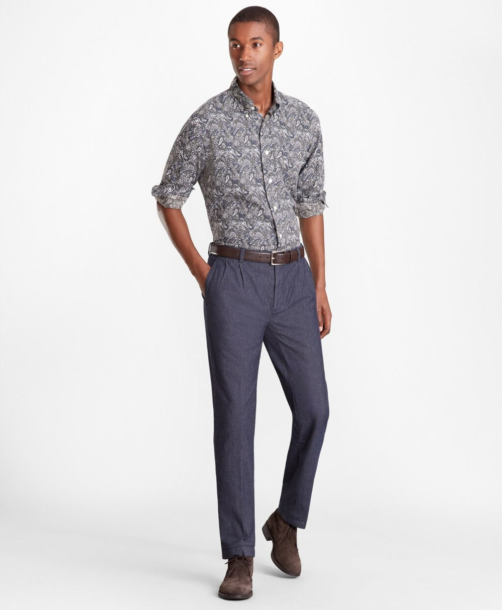 Soho Fit Indigo Double-Pleat Pants