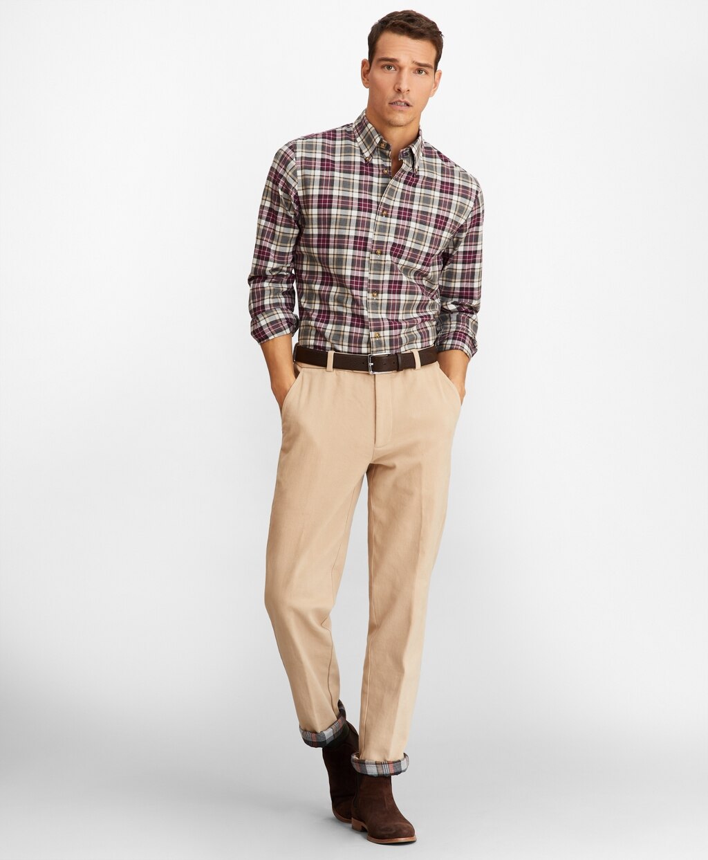 Clark Fit Flannel Lined Chinos