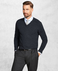 Golden Fleece® 3-D Knit Cashmere V-Neck Sweater
