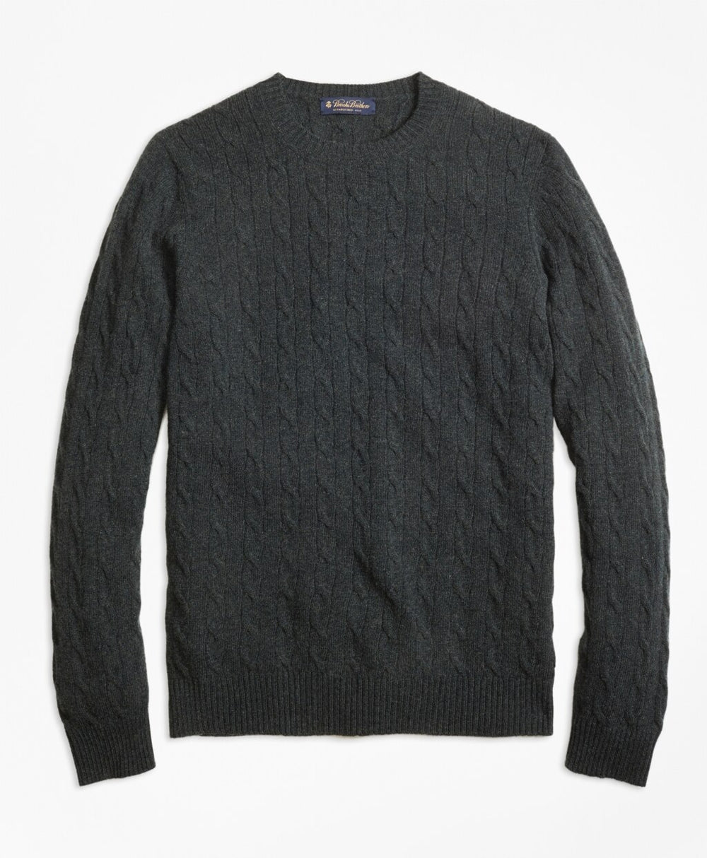 Cashmere Cable Crewneck Sweater