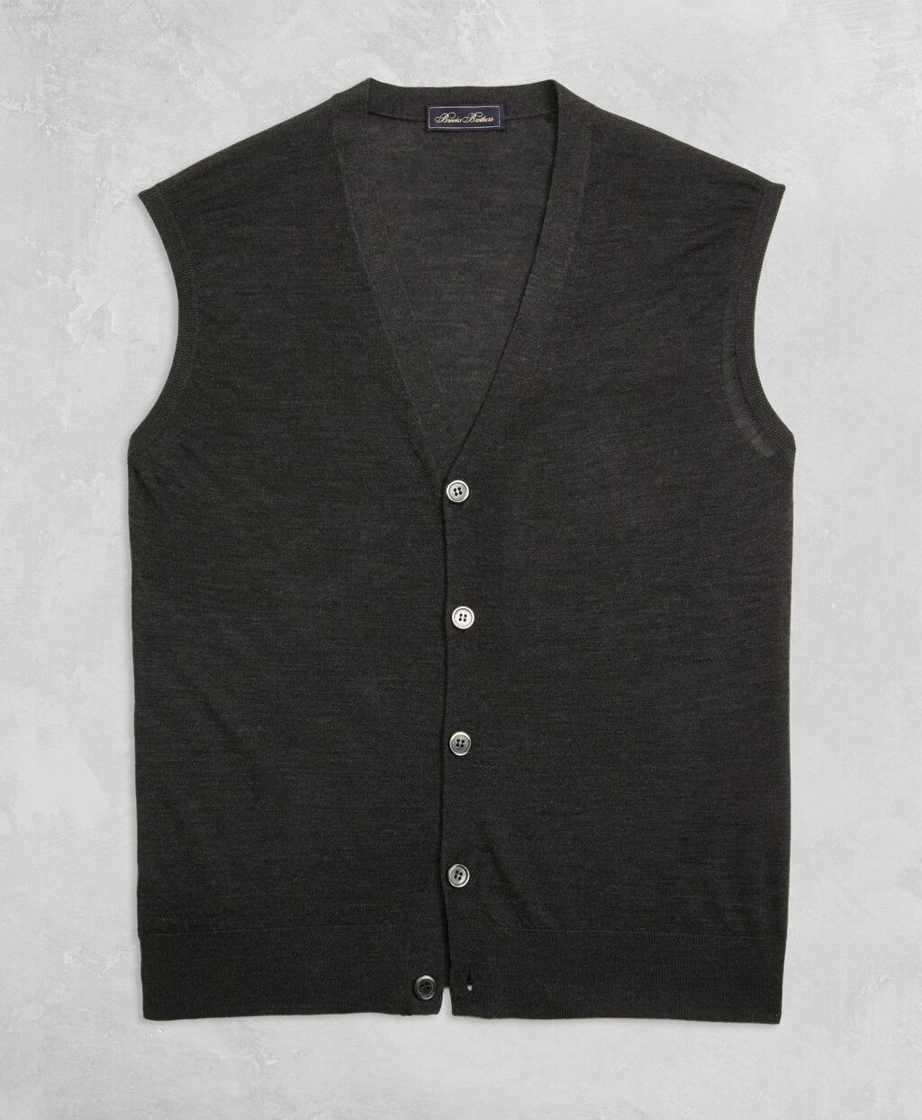 Golden Fleece® 3-D Knit Fine-Gauge Merino Button Vest