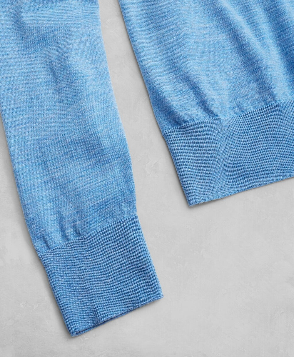 Golden Fleece® 3-D Knit Fine-Gauge Merino V-Neck Sweater