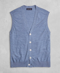 Golden Fleece® 3-D Knit Fine-Gauge Merino Button-Front Vest