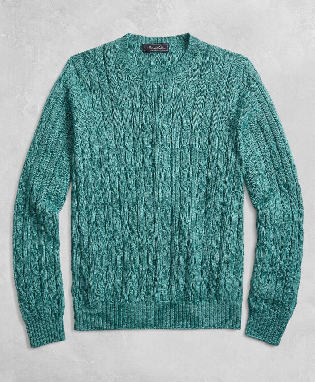 Golden Fleece® 3-D Knit Cable Crewneck Sweater