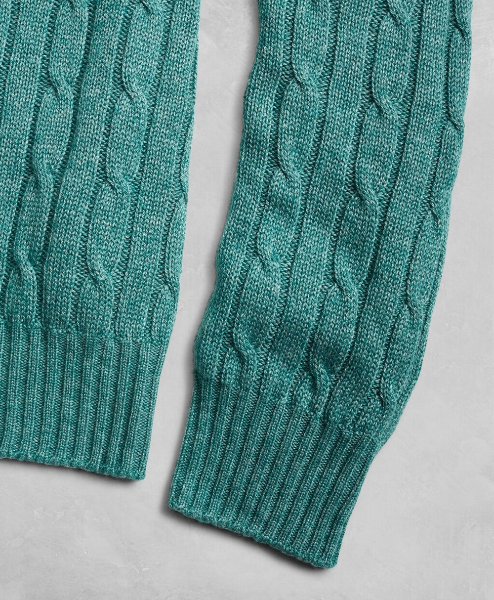 Golden Fleece® 3-D Knit Cable Crewneck Sweater